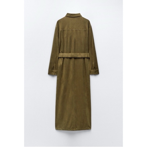 Zara faux suede midi dress NWT M - Picture 7 of 7